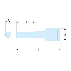 Facom Nsx Xl Square Drive Long Torx Bit Impact Socket Ets