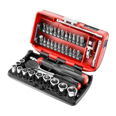 Expert by Facom E030729 48 Pce 1/4 Drive Metric Compact Socket & Bit Set -  Nano 3258950307299