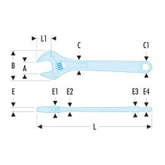 FACOM 113A.XC - Chrome Adjustable Spanner