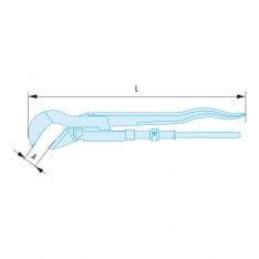 FACOM 120A.XSR - Non-Sparking Swedish 45' Offset Pipe Spanner