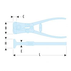 FACOM 191A.22EL - 210mm Low Effort End Cutters