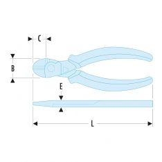 FACOM 192A.XVE - Insulated High Power Diagonal Side Cutter Comfort Grip Pliers