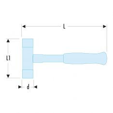 FACOM 216.X - One-Piece Dead Blow Hammer Mallet