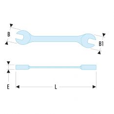 FACOM 31.XM - Metric Slim Open Jaw Spanner