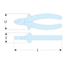 FACOM 391.16AVSE - 165mm Insulated Diagonal Side Cutter Pliers