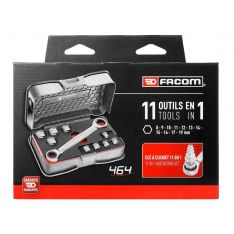 FACOM 464.J1APB - 11in1 Double Box-End Metric Ratchet Wrench Set