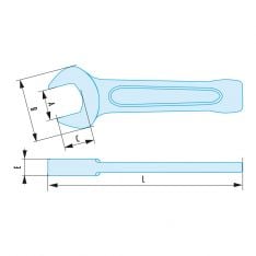 FACOM 49.XSRM - Non-Sparking Metric Impact Slogging Open Jaw Spanner