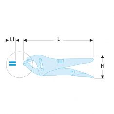 FACOM 501AMP - 248mm Long Nose Lock-Grip Pliers