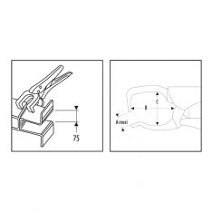 FACOM 502A - 75x280mm Alloy Lock-Grip Pliers For Angles + Channels