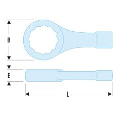 FACOM 51B.XM - Metric Impact Slogging Ring Spanner