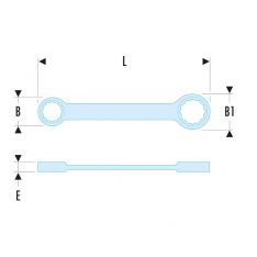 FACOM 59.XM - Metric Flat Ring Spanner