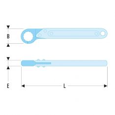 FACOM 70A.XM - Metric Ratchet Flare Nut Spanner