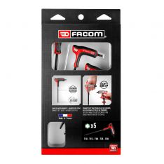 FACOM 89TXA.PB - 5pc Torx Comfort Grip T-Handle Key Set