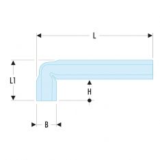 FACOM 92A.XM - Metric 6x6pt Angled Box Spanner