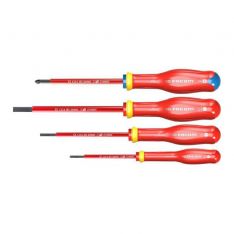 FACOM AT4VEPB - 4pc Insulated Slotted Pozidriv Protwist Screwdriver Set