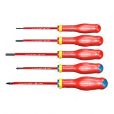 FACOM ATD.J5VE - 5pc Insulated Slotted Pozidriv Protwist Screwdriver Set