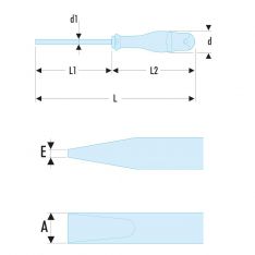 FACOM ATFX - Flared Slotted Protwist Screwdriver