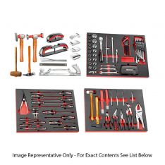 FACOM CM.CAR - 128pc Automotive Metric Tool Kit In Foam Modules