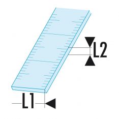 FACOM DELA.1051.X - Class II Metric 2-Side Stainless Steel Rule