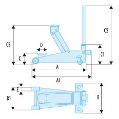 FACOM DL.2LP - 2t Gearbox + Engine Support Trolley Jack