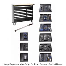 BRITOOL EXPERT E220334B - 390pc General Metric Tool Kit + 13 Drawer Wide Roller Cabinet