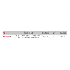 FACOM MOD.44-1 - 9pc Metric Open Jaw Spanner Module