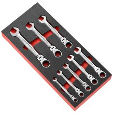 FACOM MODM.467FJU8 - 8pc Inch Hinged Ratchet Combination Spanner Foam Module