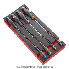 FACOM MODM.AT2 - 8pc Slotted Pozidriv Phillips Protwist Screwdriver Foam Module