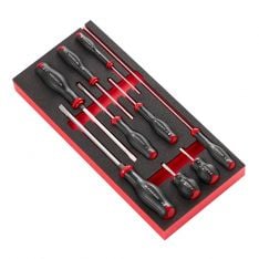 FACOM MODM.AT4 - 9pc Slotted Protwist Screwdriver Foam Module