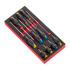 FACOM MODM.AT5 - 10pc Pozidriv Phillips Protwist Screwdriver Foam Module