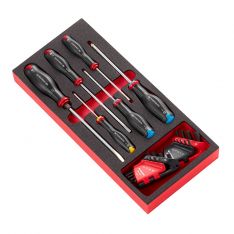 FACOM MODM.AT7 - 8pc Slotted Pozidriv Phillips Protwist Screwdriver + Hex Key Foam Module