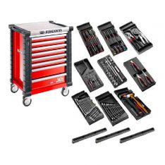 FACOM SPOTLIGHTJET8M - 118pc General Metric Tool Kit In Module Trays + Roller Cabinet Red