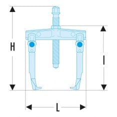 FACOM U.20B - 25-260mm Outside 3 Leg Long Reach Puller