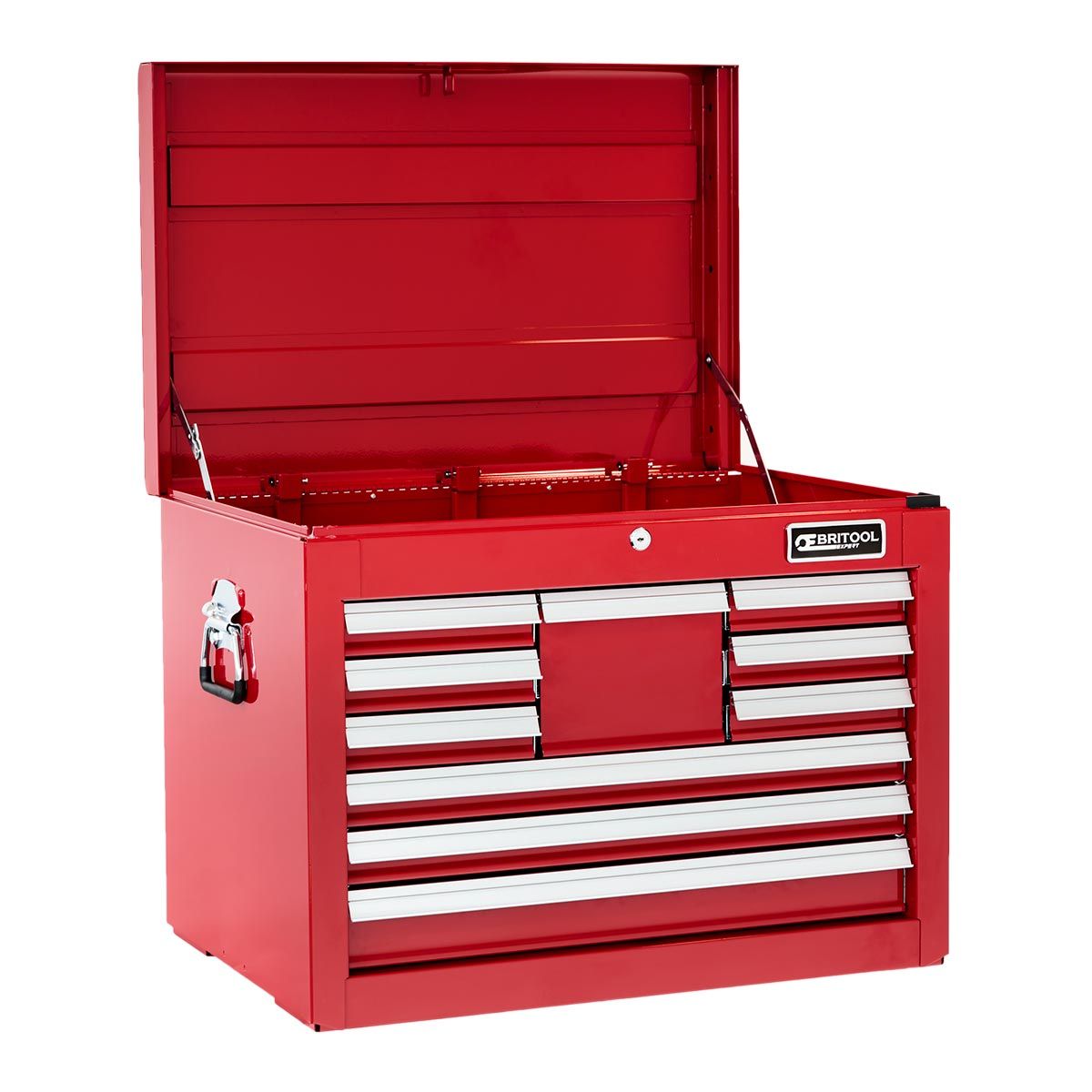 BRITOOL E010240B - Classic 10 Drawer 3 Mod + Lift Top Tool Chest Red | ETS